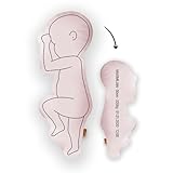 Mein Babykissen Personalisiertes Geburt im 1:1 Maßstab (Dusty Rose, 1:1 Maßstab mit Gewicht, Classy One)