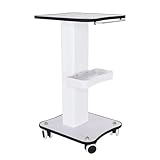 Qussse Kosmetikwagen, Gerätetisch Friseursalon Wagen Beauty Salon Trolley mit Rollen Griffe für Schönheitssalon Sanatorium und Familie