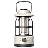 Fiorky Outdoor-Camping-Leuchten, COB, IPX4, wasserdicht, Vintage, tragbare Zeltleuchte, 400 lm, dimmbar, for Stromausfälle, Notfall, Camping, Wandern