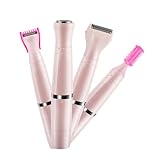 YARNOW Elektrischer Damenrasierer Tragbar USB Aufladbar Körperhaartrimmer für Achseln Intimbereich Gesicht Schmerzfreie Sanfte Haarentfernung Wiederverwendbar