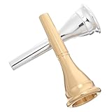 Toyvian 2 Stück Präzisions-mundstücke für Waldhorn aus Messing und Metall Ergonomisches Horn-zubehör in Gold und Silber Universeller Ersatz für Professionelle Musiker und Anfänger