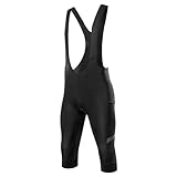 Santic Fahrrad-Trägerhose Herren 3/4 Hohe Elastizität Radfahren Bib Shorts Schwarz XL