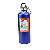 NOS Sport Trinkflasche mit Haken 500ml Sportflasche NOS Wasserflasche aus BPA-Frei, Outdoor Aktivitäten Auto Lebensmittel rostfrei Water Bottle für Kinder, Schule, Sport, Fahrrad, Fitness (Blau)