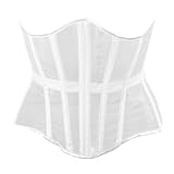 Damen Taillentrainer Korsett Atmungsaktive Damen Shapewear Postpartale Bauchwickel Cincher Bauch Body Shaper Cincher Verstellbar(D,Medium)