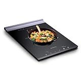 Innoliving Induktionskochplatte für Doppel- oder Einzelbett, Leistung 3100 W, 10 Einstellungen, Timer 180 Minuten, Sicherheitsverriegelung, Touch-Steuerung, Oberfläche aus schwarzem Kristallglas