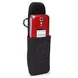 USA Gear Flip Phone Case Gürteltasche kompatibel mit Jitterbug Flip 2, Alcatel GO Flip, Nokia 2780 Flip, Tracfone TCL Flip 2 und mehr – Neopren-Handytasche, Gürtelschlaufe, einfacher Zugriff