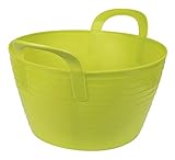 Kerbl Trog FlexBag grün (Flexibler Futtertrog, Müslischüssel, Fassungsvermögen 12 Liter, Futtereimer mit Zwei Griffen)