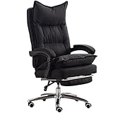 Ergonomischer Chefsessel für große und große Männer, bequemer Stoff, hautfreundlicher Bürostuhl mit Liegefunktion, Armlehnen, unterstützt bis zu 150 kg