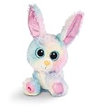 NICI Glubschis: Das Original – Rainbow Candy 15 cm – Kuscheltier Hase mit großen Augen – Flauschiges Plüschtier mit Glitzeraugen – Schmusetier für Kuscheltierliebhaber – 45561