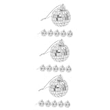 IMIKEYA 3 Sätze Anhänger Fensterdekoration Tanzflächen-Dekoration Partyzubehör Discokugel-Dekorationen Disco-licht Mini Schicke Spiegelkugel Disco-spiegelkugeln Schaum Silver 6 Stück * 3
