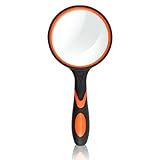 10-fache Vergrößerung, große rutschfeste manuelle Lupe, hochauflösende leichte Leselupe, geeignet für Bücher, Zeitungen, Lesen, Senioren, Kinder, Juweliere