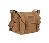 APVMFMKLTG DSLR-Kamera-Umhängetaschen, große Kapazität, Canvas-Schultertasche, passend for Nikon, passend for Canon, passend for Sony, Objektiv, Kabel, Stativ, Outdoor-Reiseveranstalter(Khaki)