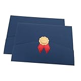 Lurrose 1 Satz Diplom-cover Versiegelt Bausatz Gepolsterter Zertifikatshalter Etikett Con Dokumentenmappe Mappen Briefumschläge Inhaber Eines Papierdiploms Preisträger Papierstau Blue 2st