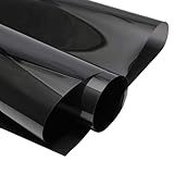 MTADSBKFP Fensterfolie Sichtschutzfolie, Einweg-Spiegelfolie, Sichtschutz, Sonnenschutz, Wärmeregulierung, reflektierend, dunkelschwarz, 45 x (200–600) cm(45x400cm)