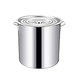 Suppentopf aus Edelstahl für Induktion und Kochtopf – großer tiefer Topf zum Kochen