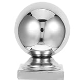 OFFSCH dekorative Kugel Basketball-Fußball doppelschichtige Teetasse Affenfußball Garten Ornament Moderne Gartendekoration Gartenkugel Polierter dekorativer Ball Rostfreier Stahl Silver