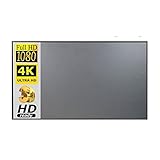 Projektorleinwand, Tragbare Projektor-Leinwand, HD 16:9, weiße Dacron-Diagonal-Projektionswand, faltbar, Wandmontage, für Zuhause, draußen, drinnen(60 inch)