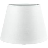 Wogati® Premium Lampenschirm E14/E27 Baumwolle | verschiedene Größen & Farben | Farbe: Weiß/Größe: L | Lampenschirm Stehlampe + Lampenschirm Hängelampe + Lampenschirm für Tischlampe