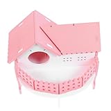 BELLIFFY Hamsternest hamsterhaus Hamster Hamster-Schlafplatz Hamster-Versteck nagerhaus Meerschweinchenkäfig Hamsterversteck kleines Spielhaus für Haustiere Hamstervilla PVC Rosa