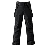 HOTIAN Herren Skihose Hosenträgerhose Outdoorhose Snowboardhose Winter Wasserdicht Warm Abnehmbare Hosenträger Skilanglaufhose Thermohose Wanderhose Ski Pant Blue L