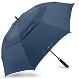 ZOMAKE Regenschirm Sturmfest Groß,XL Golf Umbrella Stockschirm mit Auf-Zu-Automatik für Herren Damen - Travel Schirm mit Tragegurt, (Marineblau)