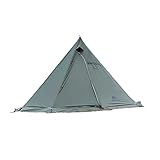 Vilemoon Tipi Heißzelt mit feuerhemmendem Ofenheber für Rauchrohre 5~8 Personen Tipi Zelte für Familienteam Outdoor Rucksackreisen Camping Wandern (Grün)