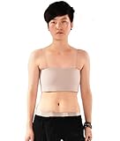 BaronHong Cosplay Frauen Trans Lesben Tomboy Gummiband Trägerlosen Top Brust Binder Brust Wrap (grau, XXXXL)