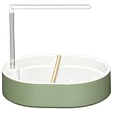 Tressify Automatische Vogeltränke für Käfig, Regendusche und Wasserzirkulationssystem für Sittiche, 32,5 x 8,9 x 25,4 cm