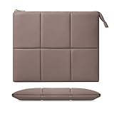 MoKo 9-11 Zoll Tablet Tasche Hülle Kompatibel mit iPad Pro 11 M4 2024, 11 Zoll iPad Air M2 2024, iPad 10th 10,9 2022, Puffy PU Leder Tablet Schutzhülle mit Integriertem Gummiband,Kaffee
