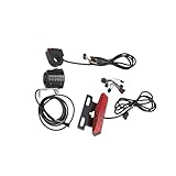 CHICIRIS Fahrradlichter für Nachtfahrten, ABS-Elektrofahrrad-Vorder- und Rücklicht-Set mit 5-poligem Schlüsselschalter, Blinkerhorn für Sicherheit Beim E-Bike-Fahren