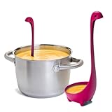NESSI Suppenkelle, Lochness Kelle, Loch Ness Schöpfkelle, Suppenkelle, Suppenlöffel, Saucenlöffel, Saucenkelle, Löffel, kreativer Küchenhelfer, Dino Küche, Geschenk für Frauen und Männer - Lila