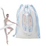 Staubbeutel für Schuhe | Satin-Organizer-Tasche mit Kordelzug für Tanzschuhe | Leichte Organizer-Taschen aus Satin, Ballettzubehör für Damen, Fi-Tänzerinnen, Himmelblau, Se référer au descriptif