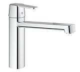 GROHE Get - Einhand- Spültischarmatur (mittelhoher Auslauf, Schwenkbereich 140°, Einlochmontage), chrom, 30196000