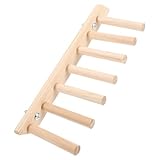 GRADENEVE Parakeet Holz Sitzstange Stufiger Kletterleiter aus Massivem Holz Vogelkäfig Zubehör für Wellensittiche Papageien Langlebiger Vogelspielplatz Bewegung und Krallenpflege