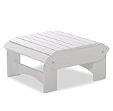 Original Dream-Chairs since 2007 Adirondack Fusshocker 'Comfort' de luxe in weiß in 2 Positionen verwendbar Fussablage für Gartenstuhl auch als Beistelltisch im Garten, Terrasse, Balkon