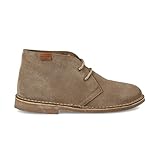 PAYMA - Safari Desert Boot aus WildLeder für Damen und Herren. Schuhe aus Spanien. Chukka Stiefeletten Schuhe Stiefel Sport und Kleid. Schnürverschluss. Gummisohle. Farbe: Taupe, Größe: EU 43