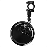 evermotor Motorrad Spiegel, E24 Rückspiegel Motorrad, Ø95mm – 360° CNC Aluminium Lenkerendenspiegel, links oder rechts montierbar, für Ø22mm Lenker, 1 Stück