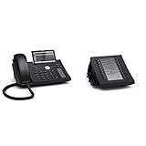 Snom D375 Euro 300 Desk Telephone Black & D3 Erweiterungsmodul Für D3xx-Telefone, 18 programmierbare und selbst beschriftende LED-Tasten, Schwarz, 00004327