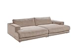 KAWOLA Big Sofa Cord Madeline | Zeitloses Design & Eleganz | Komfortables Megasofa | Ideal für Gaming & Entspannung, Taupe, Polyester