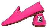 FunkyFashion Unisex Damen Javer Flossy Espadrilles Plimsoll Flache Schuhe Pumps, Fuscia, 41 EU