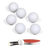 Powersell srls 6 x Tischtennisball, Standardgröße 40 mm – 2,7 g, Spielkugeln für Beer-Pong, 40 mm Training für Anfänger, Outdoor oder Innen, Weiß