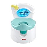Fisher-Price Meeresrausch Töpfchen, Baby Toilette, mit Geräuschen und Lichtern, abnehmbarer Toilettenaufsatz, für Baby und Kleinkinder, GWD37