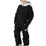 2024 Schneeanzug Kinder Unisex Wasserdicht Skianzug mit Kapuze Atmungsaktiv Winteranzug Jungen Mädchen Verdickt Skibekleidung SkianzüGe Schneeoverall Warm Winddicht Outdoor Sport Kinderskianzug