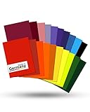 dakamilech Rainbow Wachsplatten - selbstklebende Verzierplatten - Verzierwachsplatten 110 x 80 x 0,5 mm - Bastelwachs bunt - Wachsplatten-Set 20 Stück