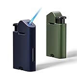 RONXS Taschenfeuerzeug, 2-Pack einstellbare Jet Flame Butan Feuerzeug, Mini nachfüllbare Winddichte kühle Feuerzeuge, große Geschenkidee für Männer und Frauen (Butangas Nicht enthalten)