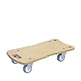 Wagner Transporthilfe - Ergo - 57,5 x 29 x 11 cm - Tragkraft 250 kg - Multiplexplatte Birke 18 mm, FSC®, Ergogriffe, Transportrollen Ultrasoft Ø 75 mm - 20132801