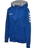hummel Cotton Kapuzenjacke Damen F9158 Blauweiss, L Damen