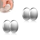 4 Stück Edelstahlseife, AMONENZ Edelstahl Gegen Geruch Seife, Seife Gegen Gerüche, zur Beseitigung von Gerüchen an Händen, Haut und Küchenutensilien