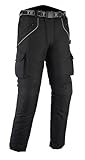 Texpeed Motorradhose mit protektoren herren - Textil Wasserdicht Motorroller Motorrad Bikerin Mit CE Schutz rüstung (EN 1621-1) - Schwarz - (L Taille/Regülar Bein)