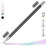 iMoebel Tablet Stift Eingabestift Universal, 2 in 1 Touchscreen Stift Stylus Pen mit 2 Magnetischen Kappen für Tablets Handy Smartphone Samsung Huawei usw., Schwarz
